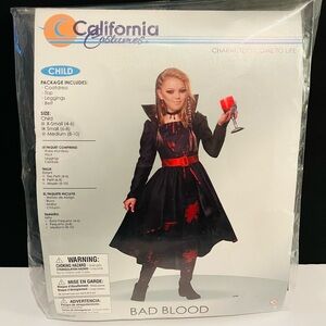 California Costumes Kids Bad Blood Vampire Costume in Black and Red